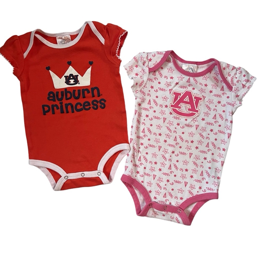Bundle - Auburn University Tigers Onesies - Pack of 2 - Infant Girl Sz 6-9 Mo…